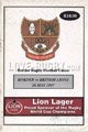 Border Bulldogs v British Lions 1997 rugby  Programmes